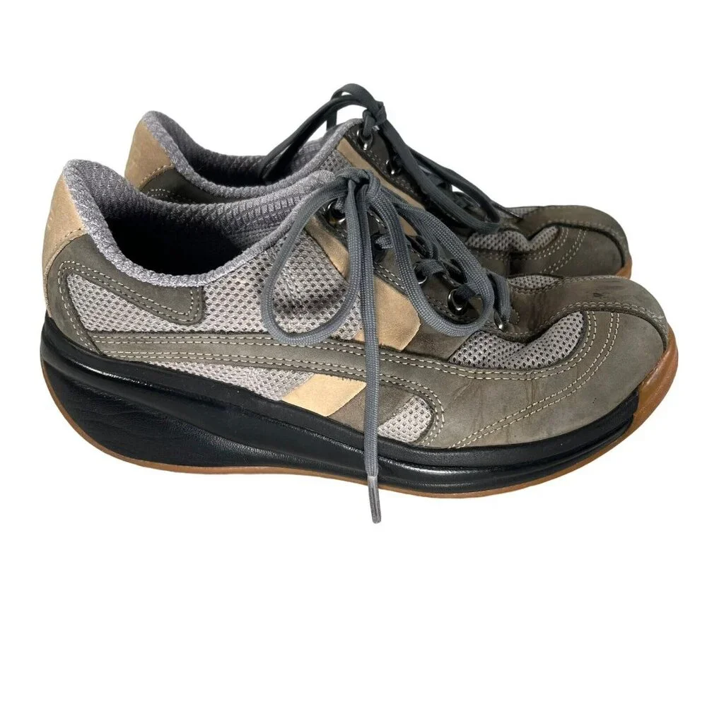 Joya Karl Muller Venezia Light Toning Walking Shoes Womens size 7 EU 37 Gray Tan - Picture 1 of 13